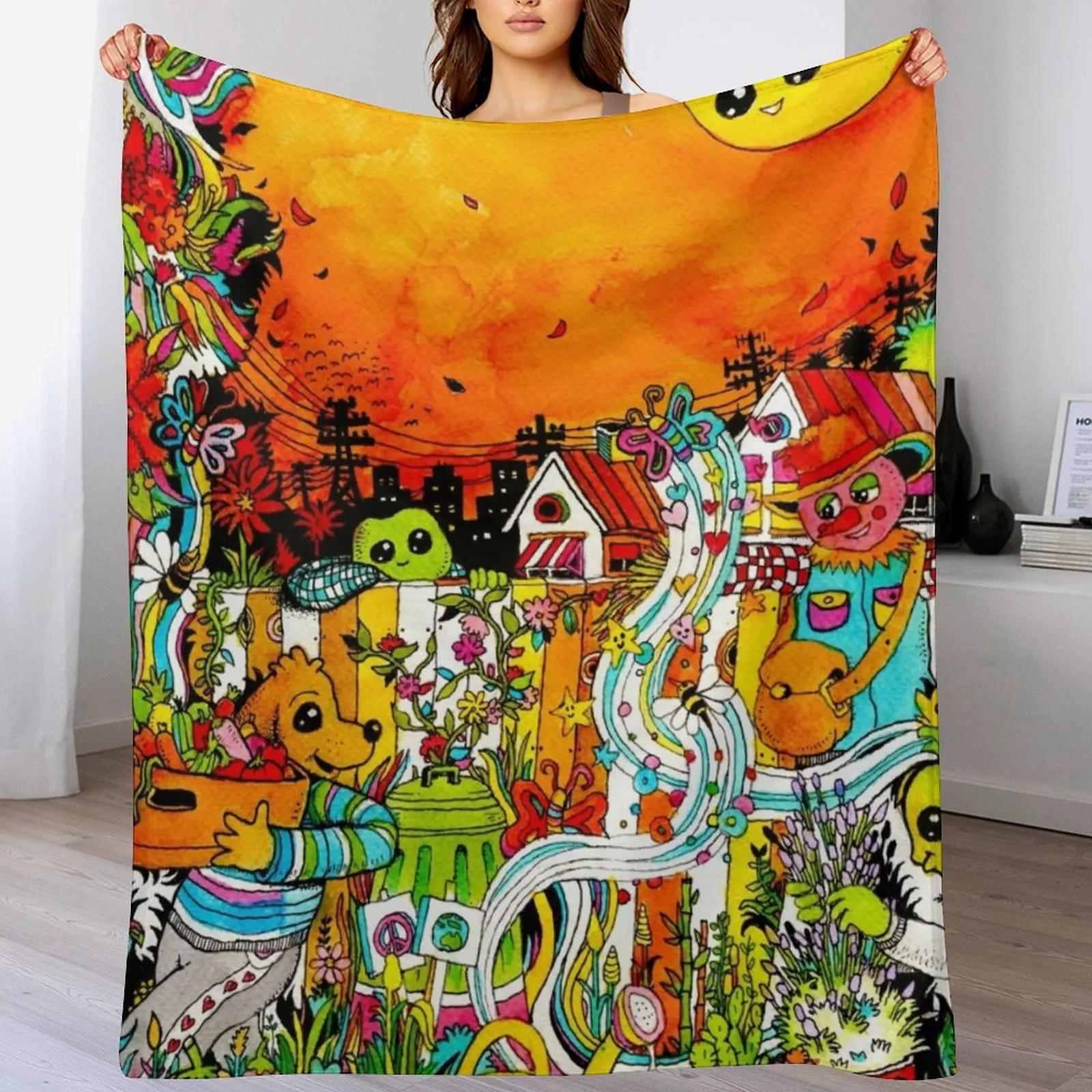 Urban Farming Home - Urban Farm Time Throw Blanket Soft