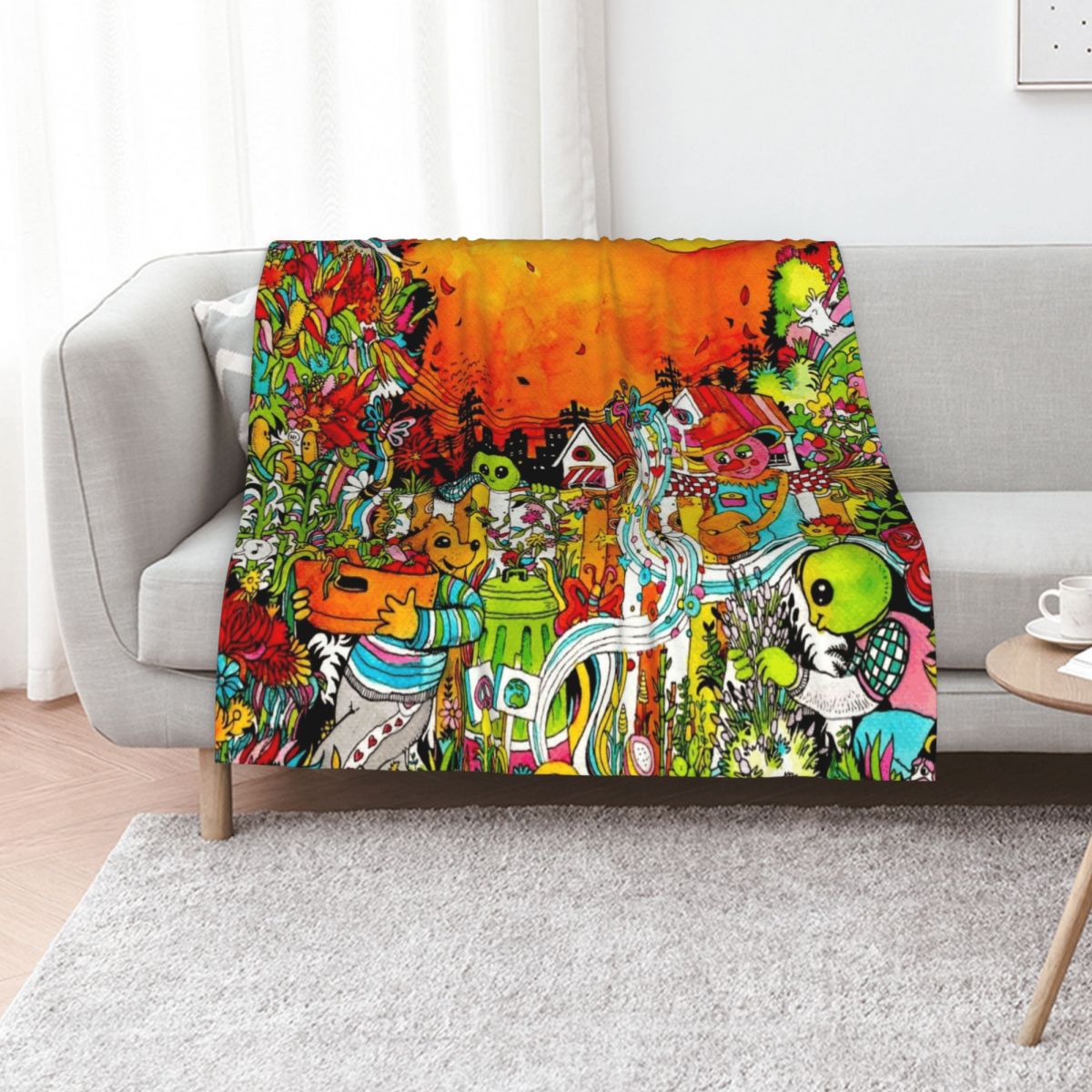 Urban Farming Home - Urban Farm Time Throw Blanket Fuzzy